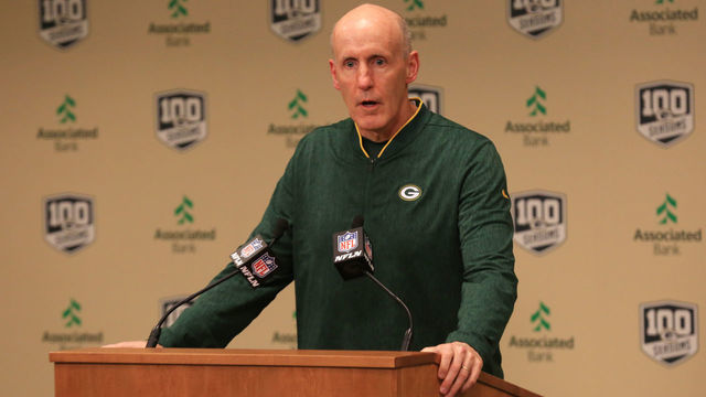 GREEN BAY, WI - DECEMBER 03: Green Bay Packers interim head coach Joe Philbin answers questions following the firing of Green Bay Packers head coach Mike McCarthy at a press conference at Lambeau Field on December 3, 2018 in Green Bay, WI.