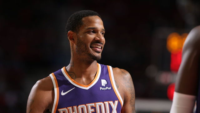 PORTLAND, OR - DECEMBER 6: Trevor Ariza #3 of the Phoenix Suns looks on during the game against the Portland Trail Blazers on December 6, 2018 at the Moda Center Arena in Portland, Oregon. Mandatory Copyright Notice: Copyright 2018 NBAE