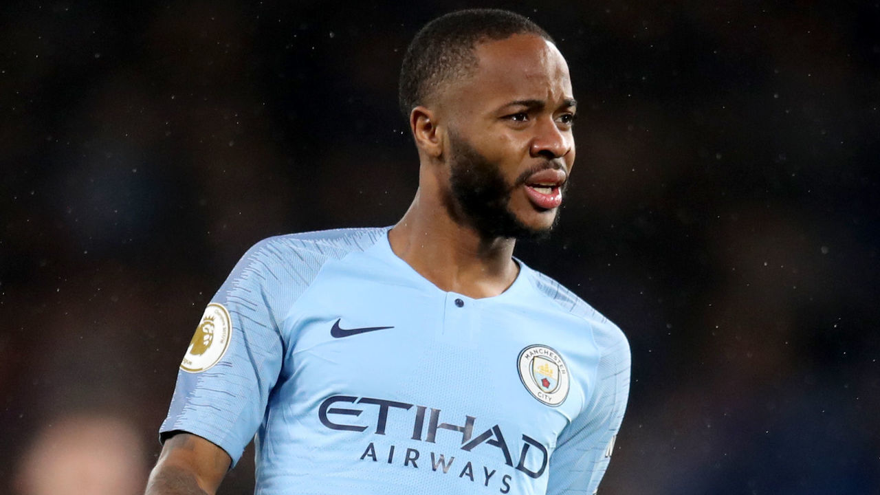 Manchester City's Raheem Sterling during the Premier League match at Stamford Bridge, London.