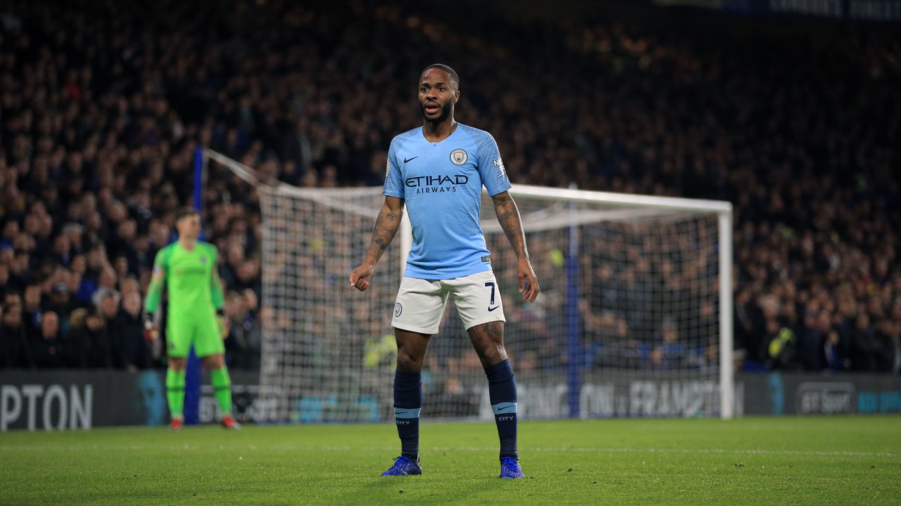 LONDON, ENGLAND - DECEMBER 08: Raheem Sterling of Manchester City during the Premier League match between Chelsea FC and Manchester City at Stamford Bridge on December 8, 2018 in London, United Kingdom.