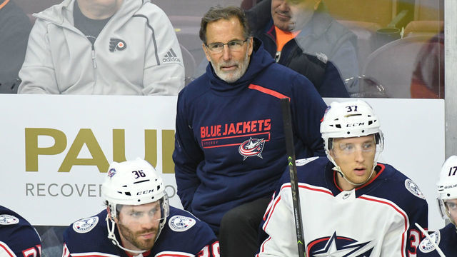 PHILADELPHIA, PA - DECEMBER 06: Columbus head coach John Tortorella looks on during the Columbus Blue Jackets versus the Philadelphia Flyers game on December 6, 2018, at Wells Fargo Center in Philadelphia, PA.