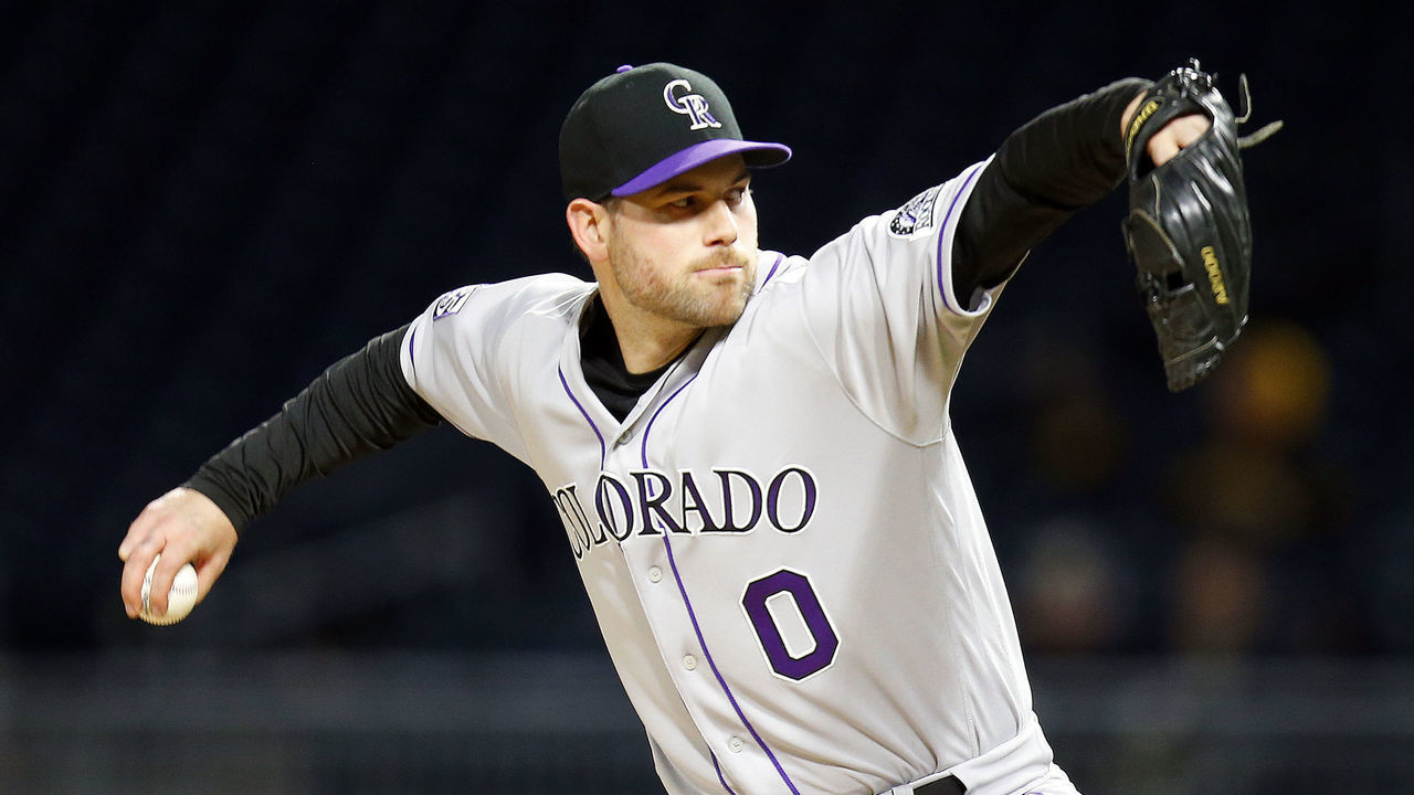 PITTSBURGH, PA - APRIL 16: Adam Ottavino #0 of the Colorado Rockies pitches in the ninth inning against the Pittsburgh Pirates at PNC Park on April 16, 2018 in Pittsburgh, Pennsylvania.