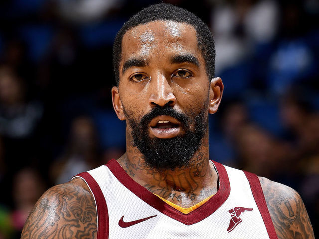 ORLANDO, FL - NOVEMBER 5: JR Smith #5 of the Cleveland Cavaliers looks on against the Orlando Magic on November 5, 2018 at Amway Center in Orlando, Florida. Mandatory Copyright Notice: Copyright 2018 NBAE