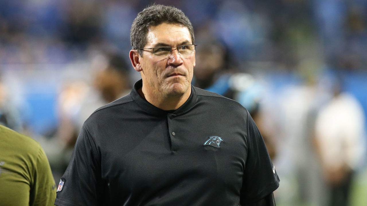 DETROIT, MI - NOVEMBER 18: Carolina Panthers head coach Ron Rivera walks off of the field at the conclusion of a regular season game between the Carolina Panthers and the Detroit Lions on November 18, 2018 at Ford Field in Detroit, Michigan.