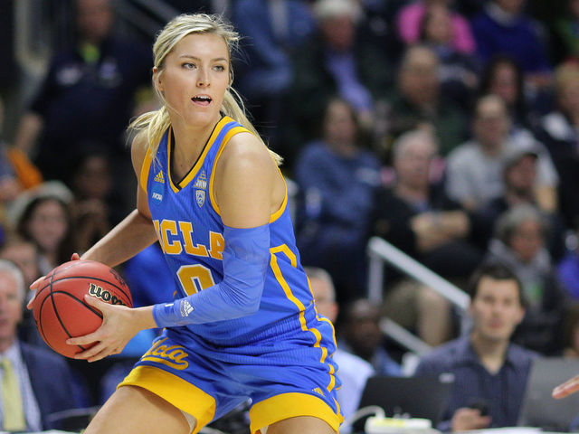 BRIDGEPORT, CONNECTICUT- MARCH 25: Nicole Kornet #0 of the UCLA Bruins in action during the UConn Huskies Vs UCLA Bruins, NCAA Women's Division 1 Basketball Championship game on March 25th, 2017 at the Webster Bank Arena, Bridgeport, Connecticut.