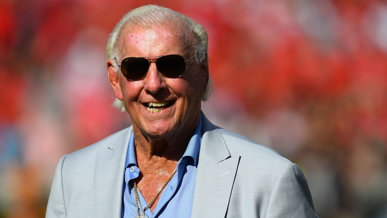 ATHENS, GA - SEPTEMBER 29: Rick Flair during the game between the Georgia Bulldogs and the Tennessee Volunteers on September 29, 2018 at Sanford Stadium in Athens, Georgia.