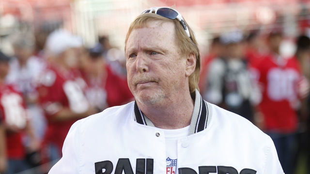 SANTA CLARA, CA - NOVEMBER 1: Owner Mark Davis of the Oakland Raiders stands on the field prior to the game against the San Francisco 49ers at Levi's Stadium on November 1, 2018 in Santa Clara, California. The 49ers defeated the Raiders 34-3.