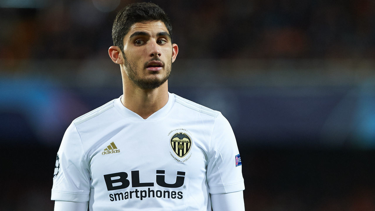 Gonzalo Guedes of Valencia CF during the UEFA Champions League group H match between Valencia FC and Young Boys at Mestalla Stadium on November 7, 2018 in Valencia, Spain