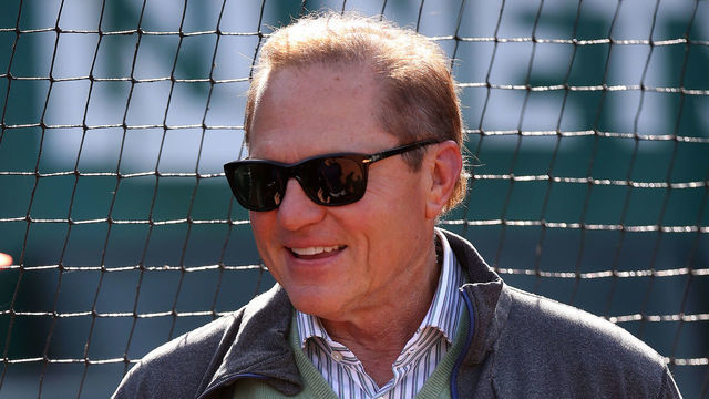 OAKLAND, CA - APRIL 29: Sports agent Scott Boras watches batting practice before the game between the Houston Astros and Oakland Athletics at the Oakland Coliseum on Friday, April 29, 2016 in Oakland, California.