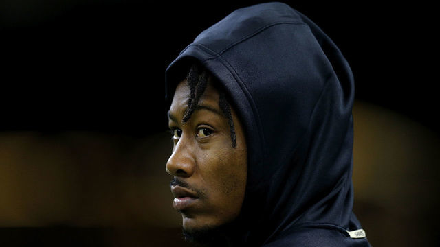 NEW ORLEANS, LA - NOVEMBER 18: Brandon Marshall #15 of the New Orleans Saints reacts before a game against the Philadelphia Eagles at the Mercedes-Benz Superdome on November 18, 2018 in New Orleans, Louisiana.
