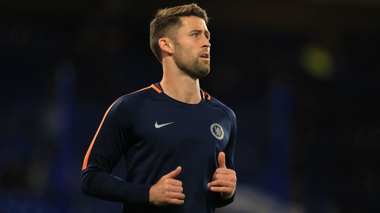 4th October 2018, Stamford Bridge, London, England; UEFA Europa League football, Chelsea versus Videoton; Gary Cahill of Chelsea warms up