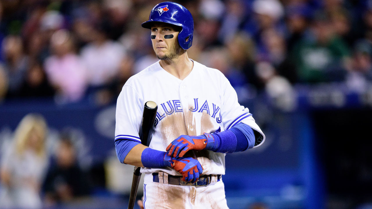 TORONTO, ON - APRIL 18: Toronto Blue Jays Shortstop Troy Tulowitzki (2) reacts during the MLB regular season game between the Toronto Blue Jays and the Boston Red Sox on April 18, 2017, at Rogers Centre in Toronto, ON, Canada. (Photograph by Julian Avram/Icon Sportswire via Getty Images)