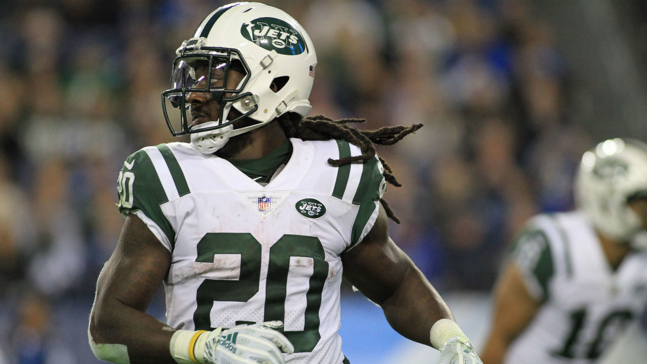 NASHVILLE, TN - DECEMBER 2: New York Jets Isaiah Crowell (20) in the second half of a game between the Tennessee Titans and New York Jets, December 2, 2018 at Nissan Stadium in Nashville, Tennessee.