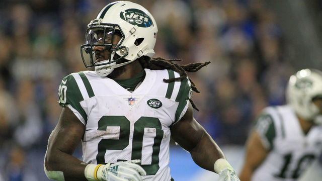 NASHVILLE, TN - DECEMBER 2: New York Jets Isaiah Crowell (20) in the second half of a game between the Tennessee Titans and New York Jets, December 2, 2018 at Nissan Stadium in Nashville, Tennessee.