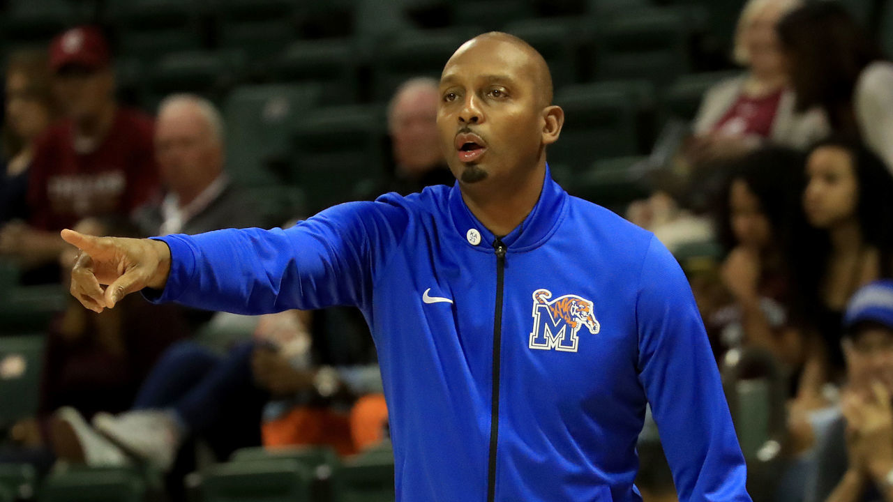 ORLANDO, FLORIDA - NOVEMBER 25: Penny Hardaway, head coach of the Memphis Tigers, watches the action during the game against the Charleston Cougars at HP Field House on November 25, 2018 in Orlando, Florida.