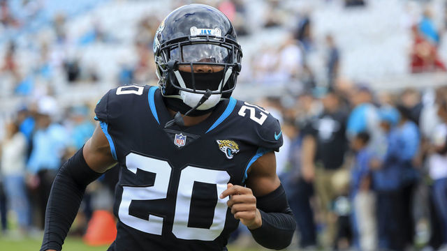 JACKSONVILLE, FL - DECEMBER 16: Jalen Ramsey #20 of the Jacksonville Jaguars warms up prior to the their game against the Washington Redskins at TIAA Bank Field on December 16, 2018 in Jacksonville, Florida.