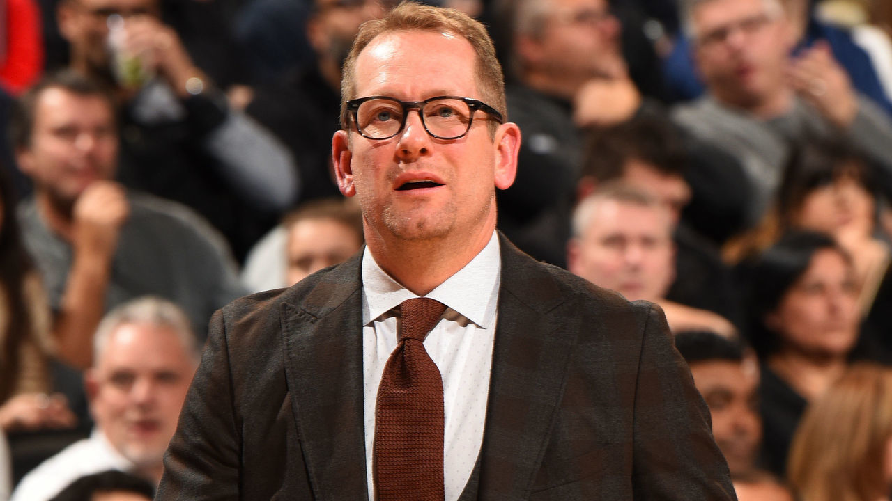 TORONTO, CANADA - DECEMBER 9: Head Coach Nick Nurse of the Toronto Raptors reacts to a call during the game against the Milwaukee Bucks on December 9, 2018 at the Scotiabank Arena in Toronto, Ontario, Canada. Mandatory Copyright Notice: Copyright 2018 NBAE