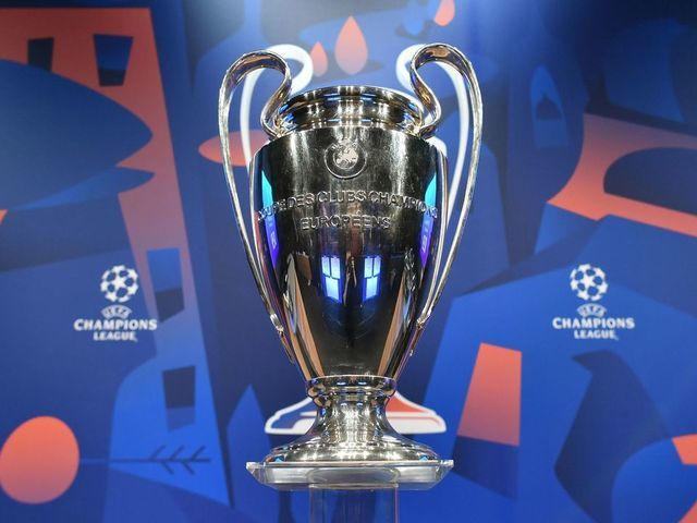 The UEFA Champions League football cup is displayed prior to the draw for the round of 16 of the UEFA Champions League football tournament at the UEFA headquarters in Nyon on December 17, 2018.