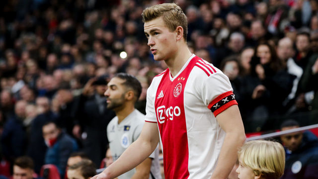 AMSTERDAM, NETHERLANDS - DECEMBER 16: Matthijs de Ligt of Ajax during the Dutch Eredivisie match between Ajax v De Graafschap at the Johan Cruijff Arena on December 16, 2018 in Amsterdam Netherlands