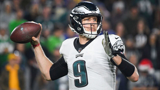 LOS ANGELES, CA - DECEMBER 16: Quarterback Nick Foles #9 of the Philadelphia Eagles passes in the third quarter against the Los Angeles Rams at Los Angeles Memorial Coliseum on December 16, 2018 in Los Angeles, California.