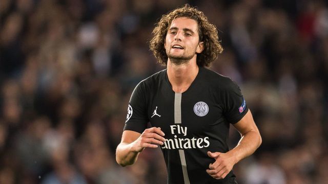 Adrien Rabiot of Paris Saint-Germain during the UEFA Champions League group C match between Paris St Germain and Crvena zvezda at the Parc des Princes on October 03, 2018 in Paris, France