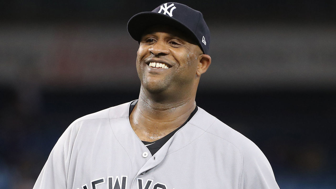 TORONTO, ON - JUNE 5: CC Sabathia #52 of the New York Yankees reacts as he walks off the mound after getting the last out of the fifth inning during MLB game action against the Toronto Blue Jays at Rogers Centre on June 5, 2018 in Toronto, Canada.