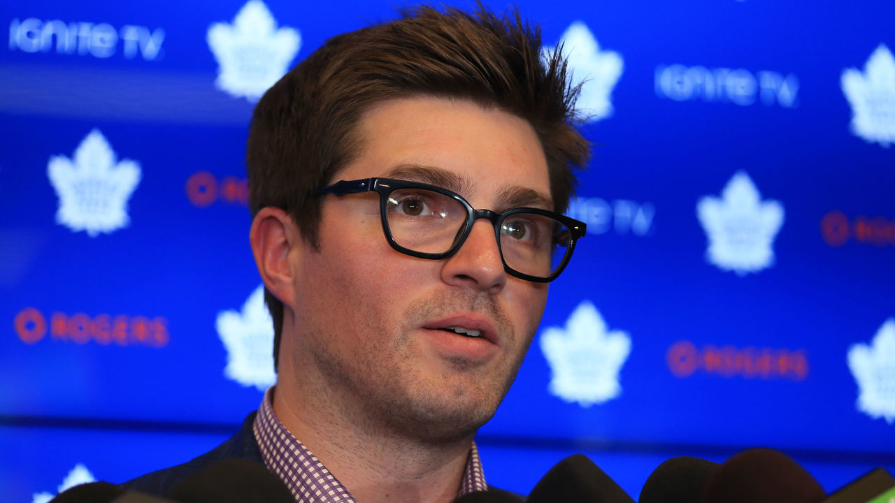 TORONTO, ON- Kyle Dubas file photos from the Nylander signing press meeting.(Rene Johnston/Toronto Star) (Rene Johnston/Toronto Star via Getty Images)