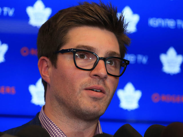 TORONTO, ON- Kyle Dubas file photos from the Nylander signing press meeting.(Rene Johnston/Toronto Star) (Rene Johnston/Toronto Star via Getty Images)