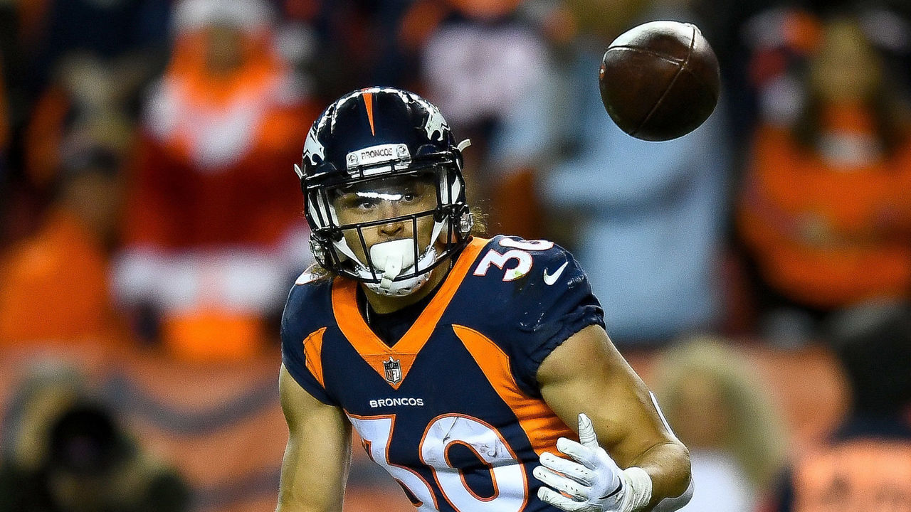 DENVER, CO - DECEMBER 15: Running back Phillip Lindsay #30 of the Denver Broncos waits for a pass in the first quarter of a game against the Cleveland Browns at Broncos Stadium at Mile High on December 15, 2018 in Denver, Colorado.
