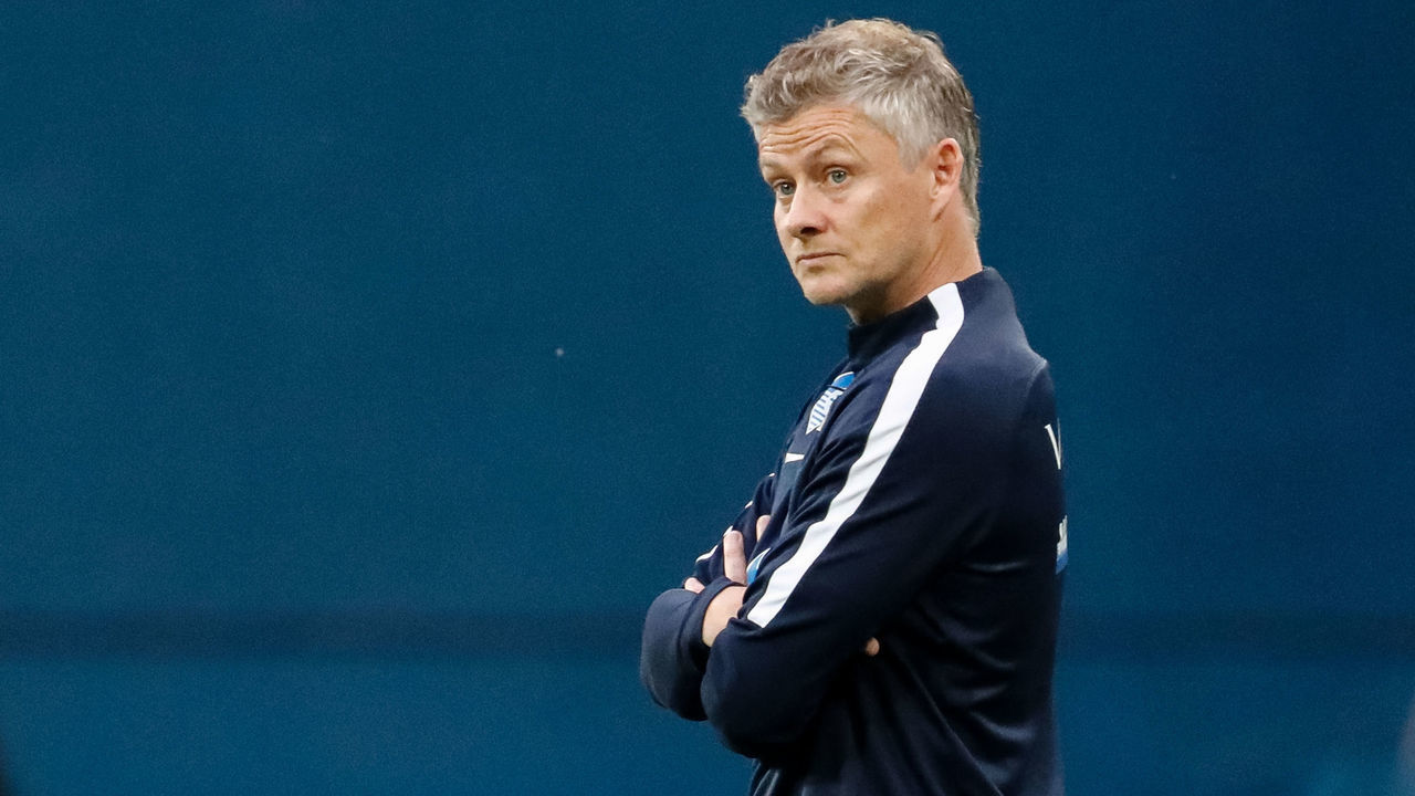 Molde FK head coach Ole Gunnar Solskjaer looks on during the UEFA Europa League play-offs first leg match between FC Zenit Saint Petersburg and Molde FK on August 23, 2018 at Saint Petersburg Stadium in Saint Petersburg, Russia.