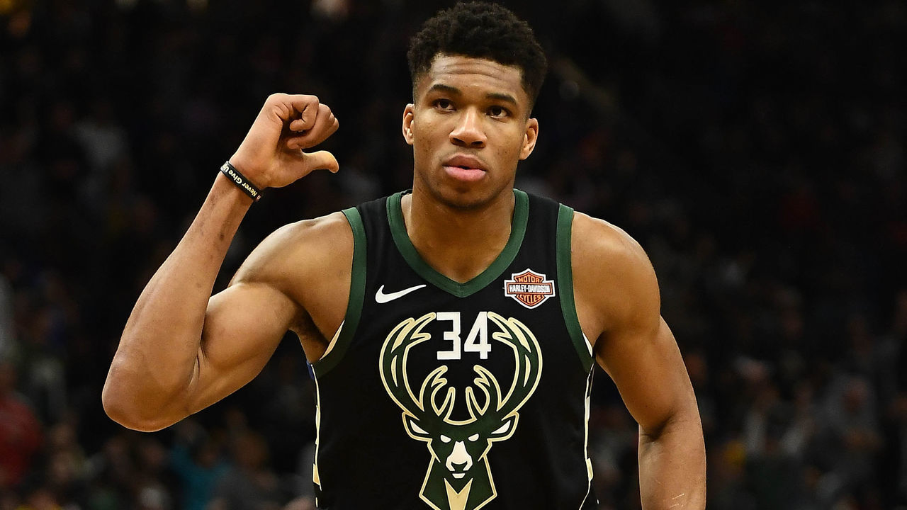 MILWAUKEE, WISCONSIN - DECEMBER 07: Giannis Antetokounmpo #34 of the Milwaukee Bucks walks backcourt during a game against the Golden State Warriors at Fiserv Forum on December 07, 2018 in Milwaukee, Wisconsin. The Warriors defeated the Bucks 105-95.