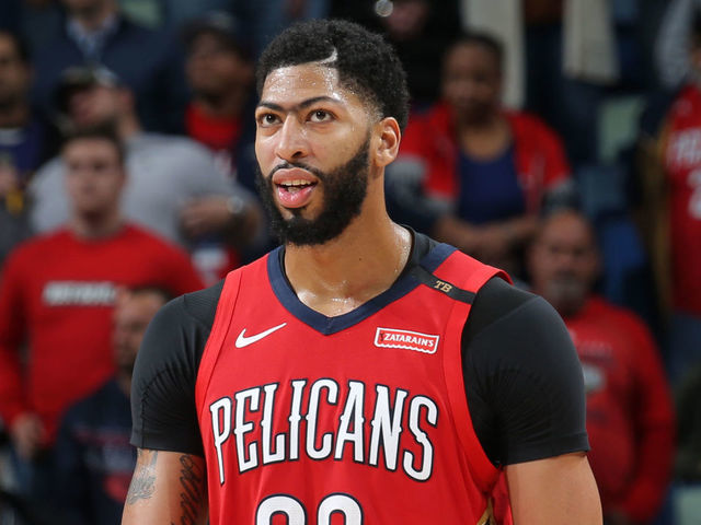 NEW ORLEANS, LA - DECEMBER 12: Anthony Davis #23 New Orleans Pelicans smiles during a game against the Oklahoma City Thunder on December 12, 2018 at the Smoothie King Center in New Orleans, Louisiana. Mandatory Copyright Notice: Copyright 2018 NBAE