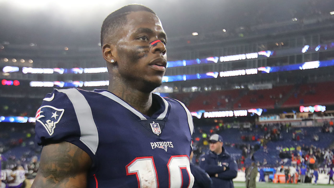 FOXBOROUGH, MA - DECEMBER 2: New England Patriots Josh Gordon walks of the field after they defeated the Minnesota Vikings 24-10 at Gillette Stadium in Foxborough on Dec. 02, 2018.