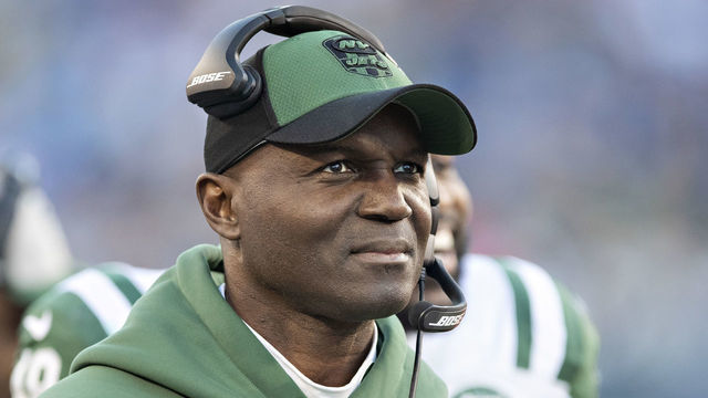 NASHVILLE, TN - DECEMBER 2: Head Coach Todd Bowles of the New York Jets on the sidelines during a game against the Tennessee Titans at Nissan Stadium on December 2, 2018 in Nashville,Tennessee. The Titans defeated the Jets 26-22.