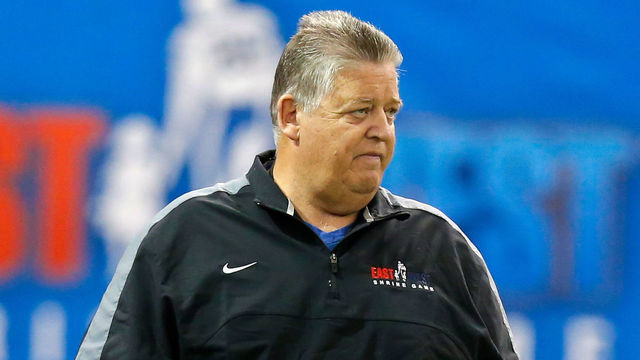 ST. PETERSBURG, FL - JANUARY 23: East Head Coach Charlie Weiss during the first half of the East West Shrine Game at Tropicana Field on January 23, 2016 in St. Petersburg, Florida.
