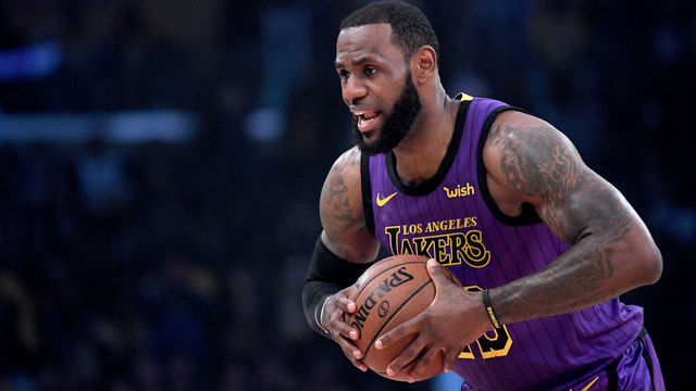 LOS ANGELES, CALIFORNIA - DECEMBER 21: LeBron James #23 of the Los Angeles Lakers palms the ball before the game against the New Orleans Pelicans at Staples Center on December 21, 2018 in Los Angeles, California.
