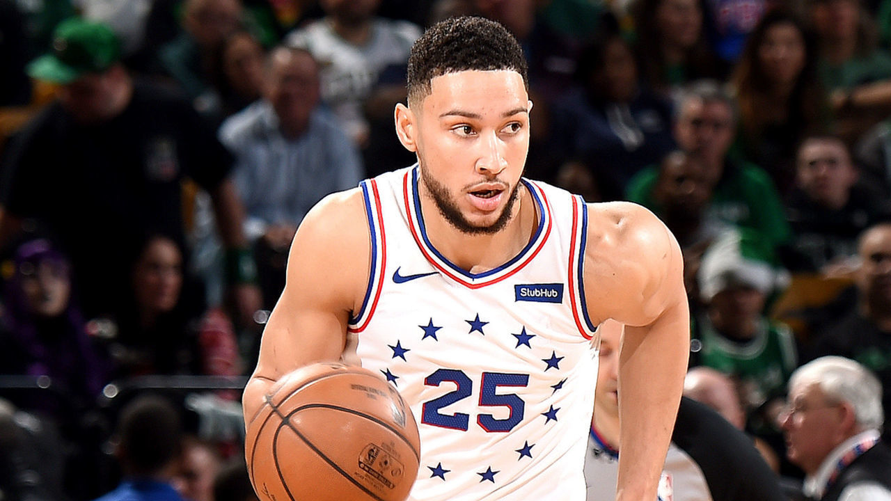 BOSTON, MA - DECEMBER 25: Ben Simmons #25 of the Philadelphia 76ers handles the ball against the Boston Celtics on December 25, 2018 at the TD Garden in Boston, Massachusetts. Mandatory Copyright Notice: Copyright 2018 NBAE