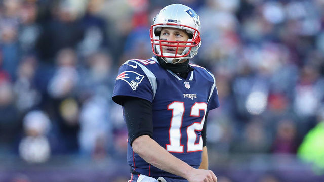 FOXBOROUGH, MA - DECEMBER 23: Tom Brady #12 of the New England Patriots reacts during the second half against the Buffalo Bills at Gillette Stadium on December 23, 2018 in Foxborough, Massachusetts.