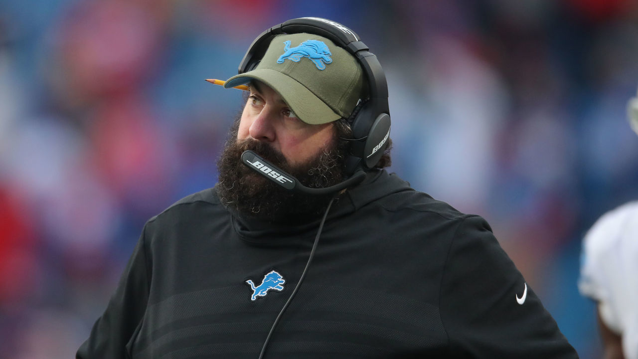 BUFFALO, NY - DECEMBER 16: Head coach Matt Patricia of the Detroit Lions looks on from the sideline during NFL game action against the Buffalo Bills at New Era Field on December 16, 2018 in Buffalo, New York.