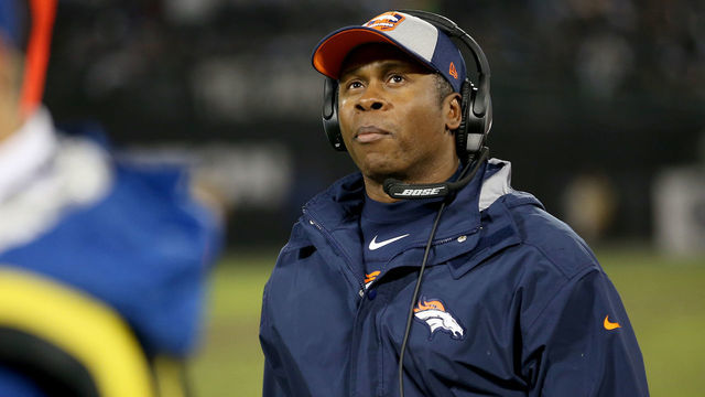OAKLAND, CA - DECEMBER 24: Denver Broncos head coach Vance Joseph looks up at the scoreboard in the second quarter of their NFL game against the Oakland Raiders at the Coliseum in Oakland, Calif., on Monday, Dec. 24, 2018. (Jane Tyska/Digital First Media/The Mercury News via Getty Images)