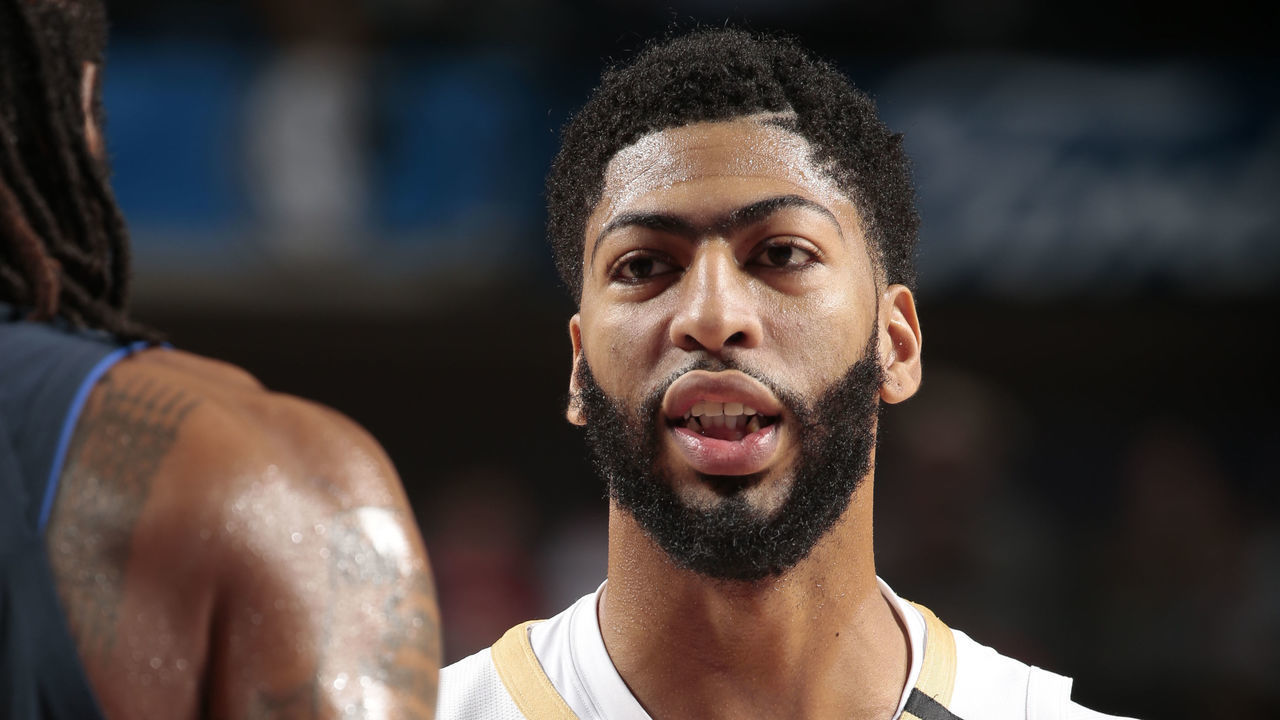 DALLAS, TX - DECEMBER 26: Anthony Davis #23 of the New Orleans Pelicans looks on during the game against the Dallas Mavericks on December 26, 2018 at the American Airlines Center in Dallas, Texas. Mandatory Copyright Notice: Copyright 2018 NBAE