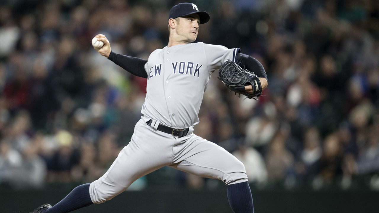 SEATTLE, WA - SEPTEMBER 7: Reliever David Robertson #30 of the New York Yankees delivers a pitch during a game against the Seattle Mariners at Safeco Field on September 7, 2018 in Seattle, Washington. The Yankees won the game 4-0.