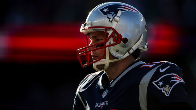 FOXBOROUGH, MASSACHUSETTS - DECEMBER 30: Tom Brady #12 of the New England Patriots looks on during the first quarter of a game against the New York Jets at Gillette Stadium on December 30, 2018 in Foxborough, Massachusetts.
