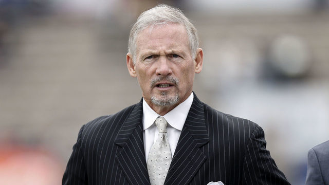 MOBILE, AL - JANUARY 28: NFL Network Draft Expert Mike Mayock walks the sidelines before the start of the 2017 Resse's Senior Bowl at Ladd-Peebles Stadium on January 28, 2017 in Mobile, Alabama. The South defeated the North 16-15.