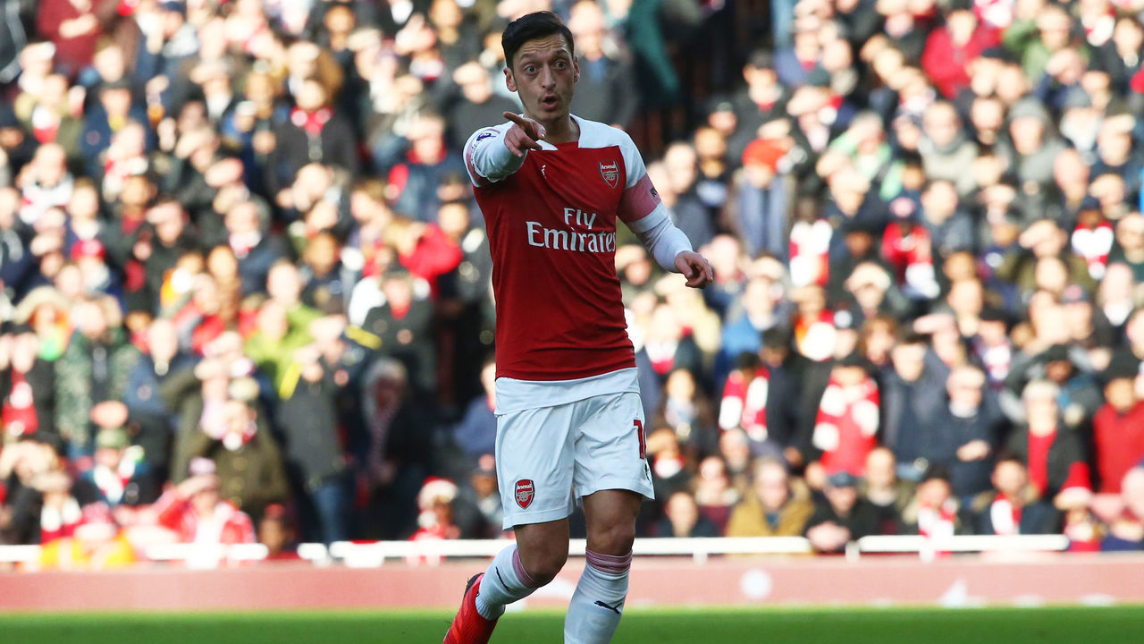 London, UK, 22 December, 2018 Mesui Ozil of Arsenal during English Premier League between Arsenal and Burnley at Emirates stadium , London, England on 22 Dec 2018.