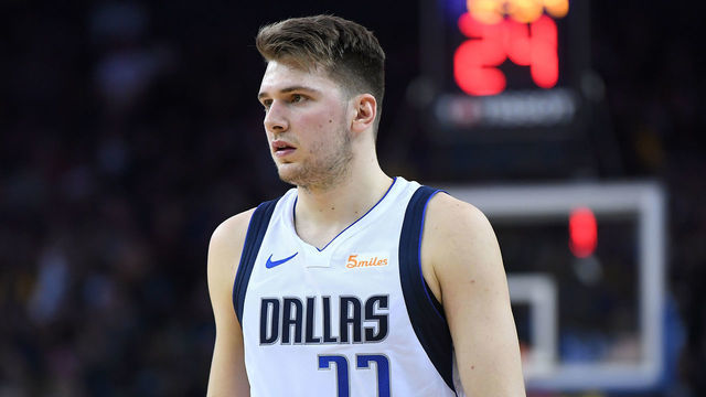 OAKLAND, CA - DECEMBER 22: Luka Doncic #77 of the Dallas Mavericks looks on against the Golden State Warriors during an NBA basketball game at ORACLE Arena on December 22, 2018 in Oakland, California.