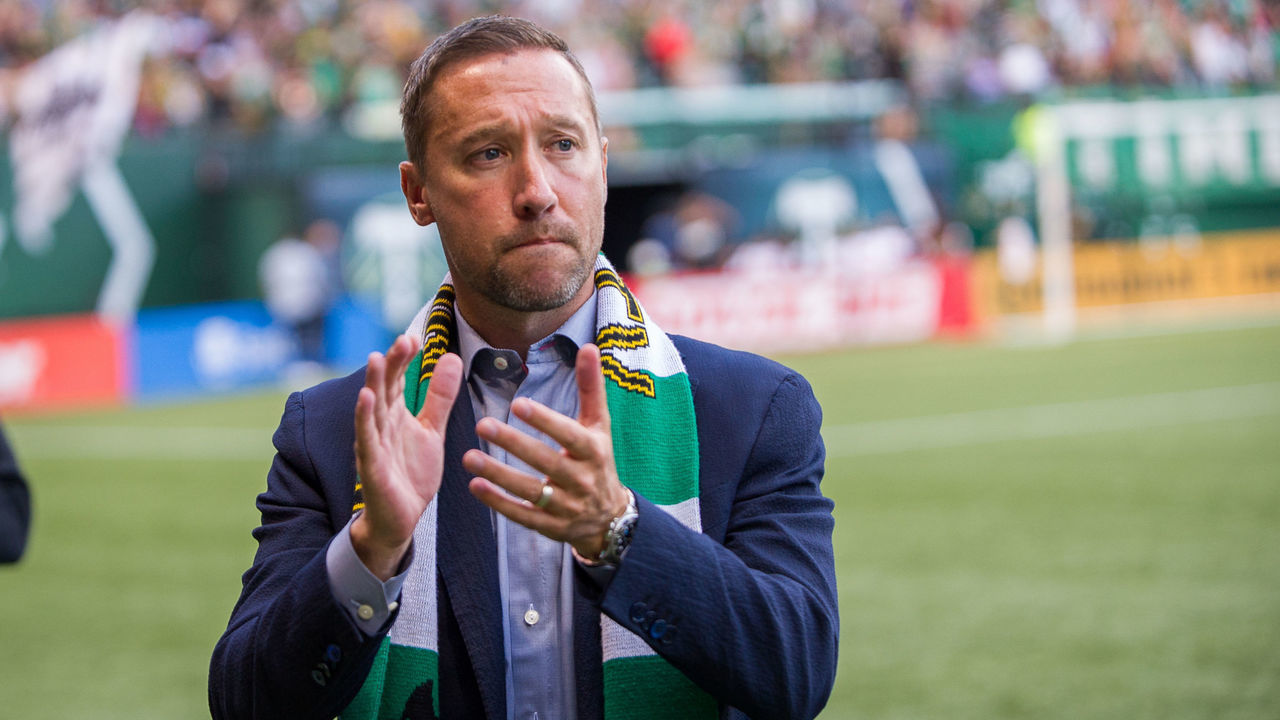 PORTLAND, OR - JULY 19: Portland Timbers head coach Caleb Porter moments before the the Real Salt Lake 4-1 victory over the Portland Timbers on July 19, 2017 at Providence Park, Portland, OR .