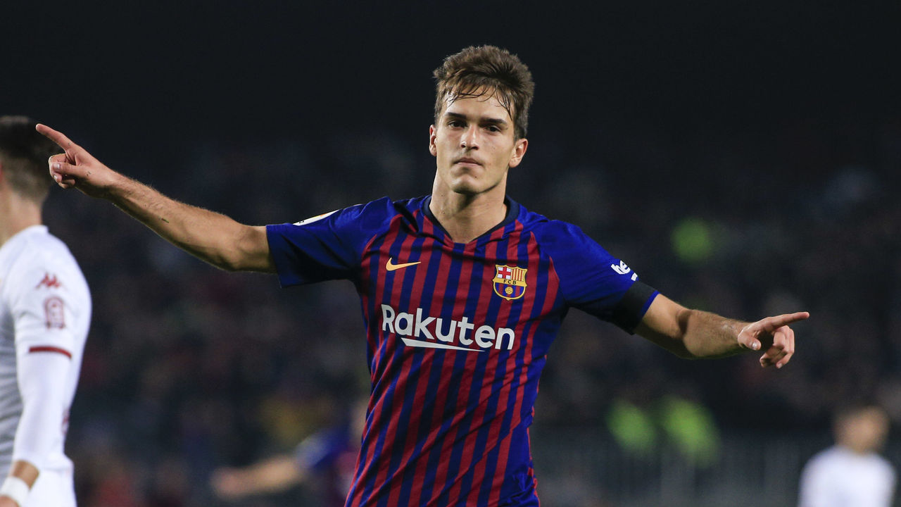 06 Denis Suarez of FC Barcelona celebrating his goal during the Spanish championship Copa del Rey fourth round and second leg football match between FC Barcelona and Cultural Leonesa on December 05, 2018 at Camp Nou stadium in Barcelona, Spain.