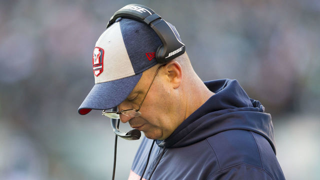 PHILADELPHIA, PA - DECEMBER 23: Head coach Bill O'Brien of the Houston Texans looks on against the Philadelphia Eagles at Lincoln Financial Field on December 23, 2018 in Philadelphia, Pennsylvania. The Eagles defeated the Texans 32-30.