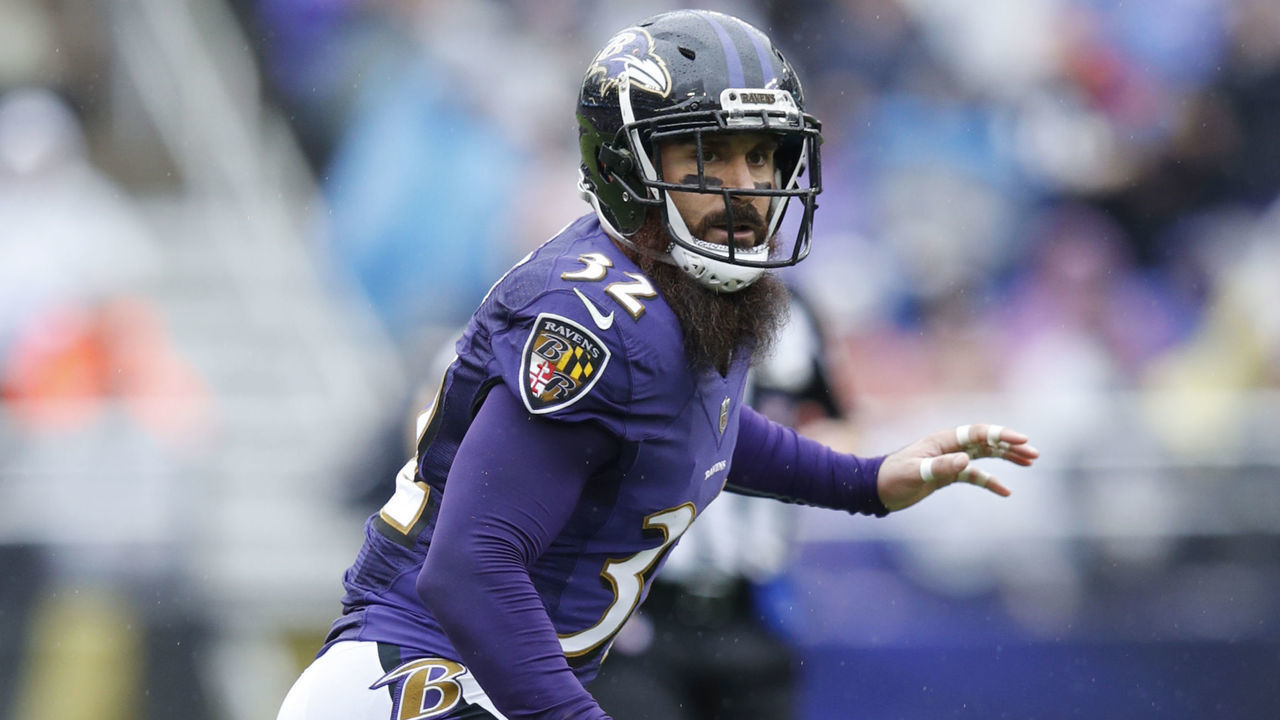 BALTIMORE, MD - SEPTEMBER 23: Eric Weddle #32 of the Baltimore Ravens in action during the game against the Denver Broncos at M&T Bank Stadium on September 23, 2018 in Baltimore, Maryland. The Ravens won 27-14.